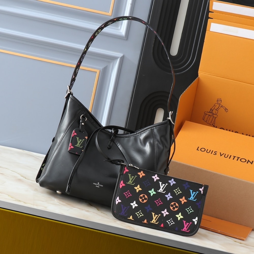Louis Vuitton X Takashi Murakami Carryall Vibe MM Black 29cm M13105