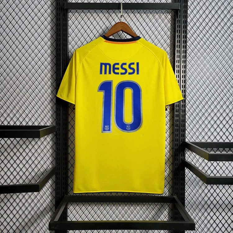 Retro 2008-09 Barcelona Away MESSI PIQUE ETO'O XAVI A.INISTA ETO'O HENRY  Football jersey retro