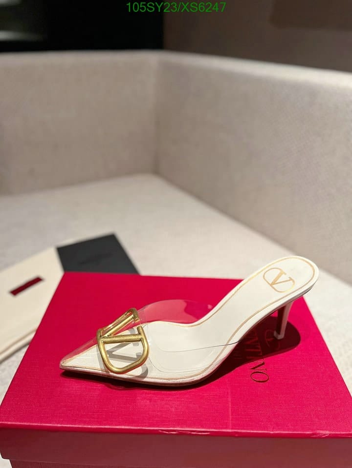 Valentino VLogo 80 Vinyl Leather Mule In White