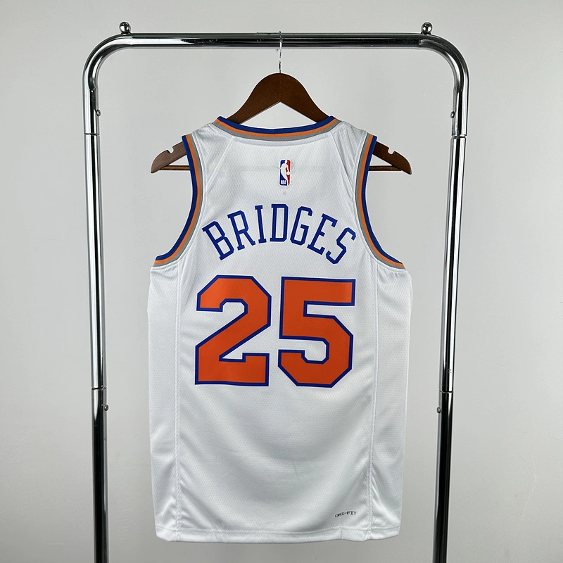2025 NBA New York Knicks 25 BRIDGES Basketball Jersey
