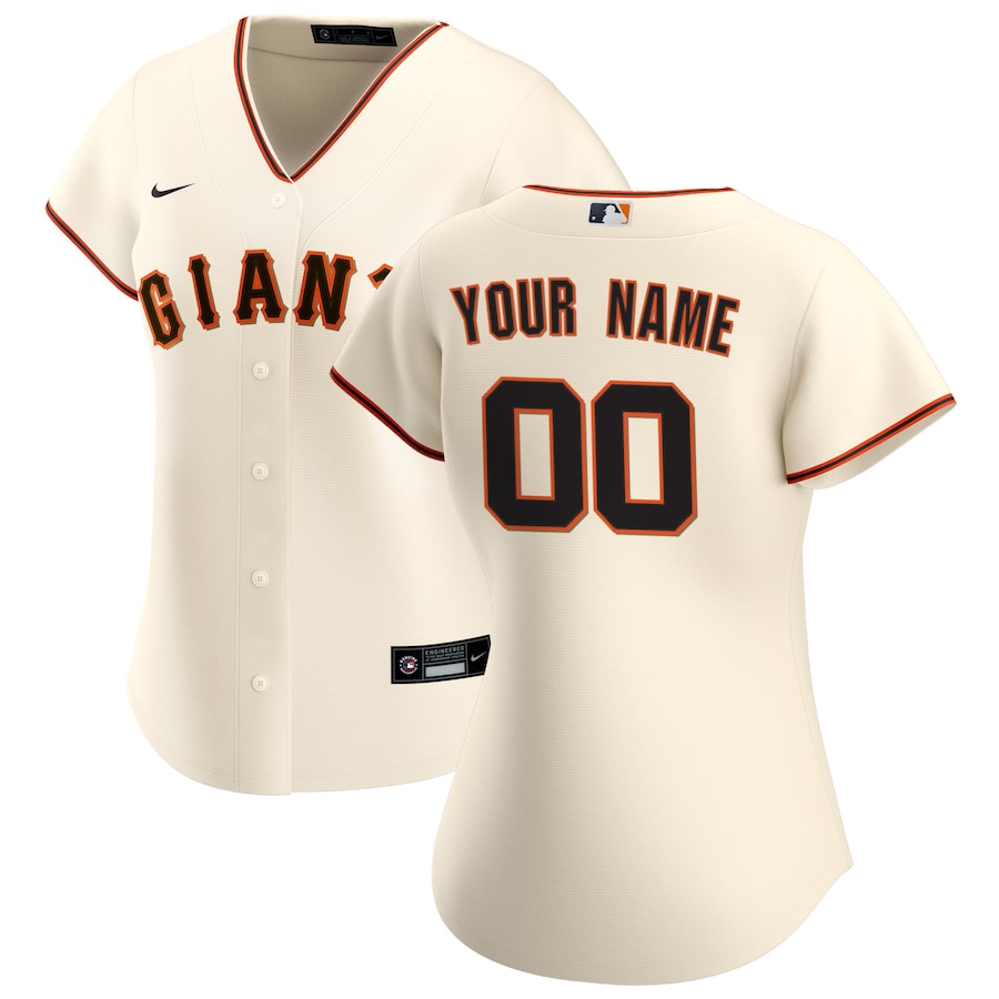 San Francisco Giants Women's Home Custom Jersey Cream