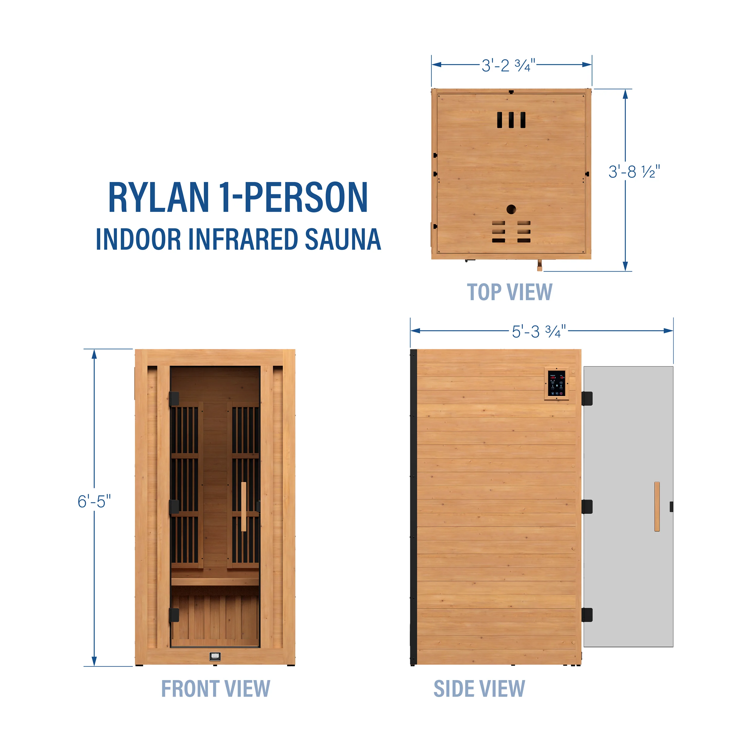 Rylan Indoor Infrared Sauna �?1 Person
