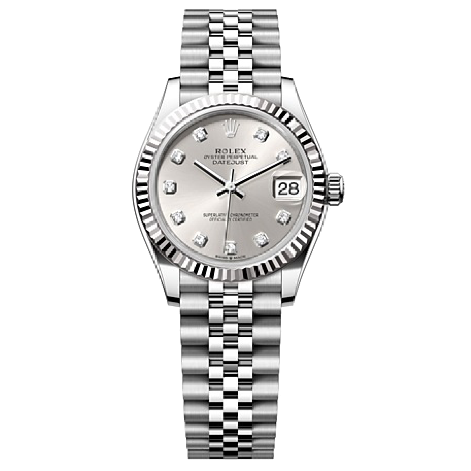Rolex DATEJUST Oyster, 31 mm, Oystersteel and white gold M278274-0030