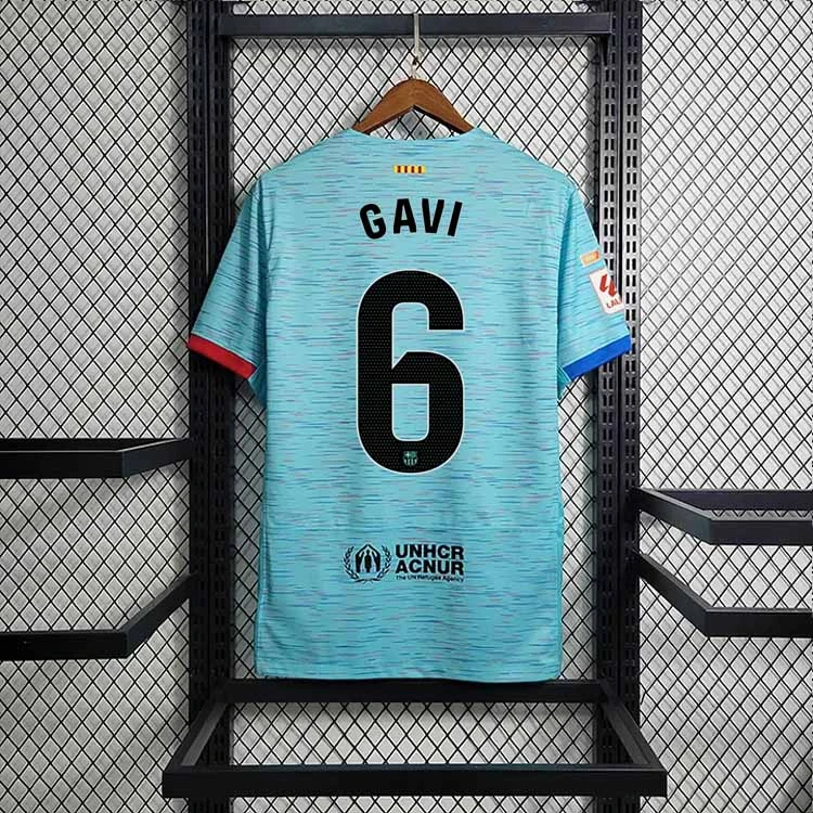 2023-24 Barcelona 2 Away  GAVI LEWANDOWSKI F. DE JONG PEDRI FERMíN Football jersey