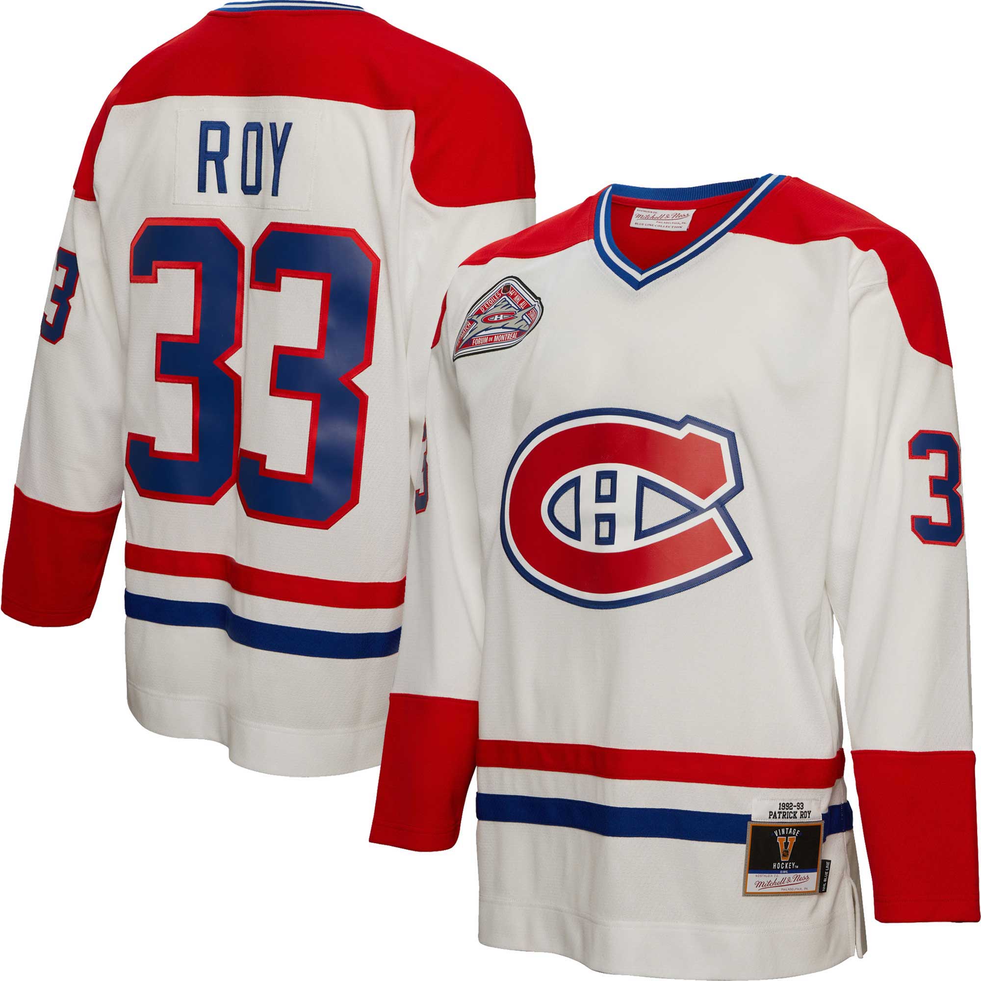 Patrick Roy Montreal Canadiens Mitchell & Ness  1992/93 Blue Line Player Jersey – White