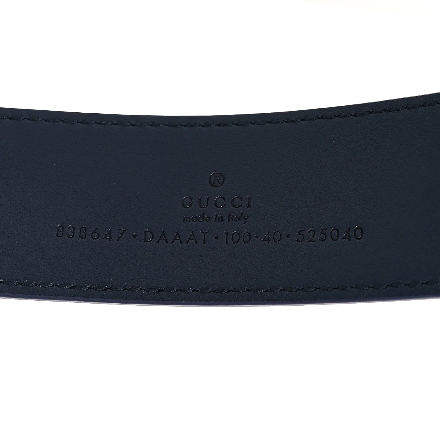 Moon Calfskin Round Plaque 35mm Belt 100 40 Navy