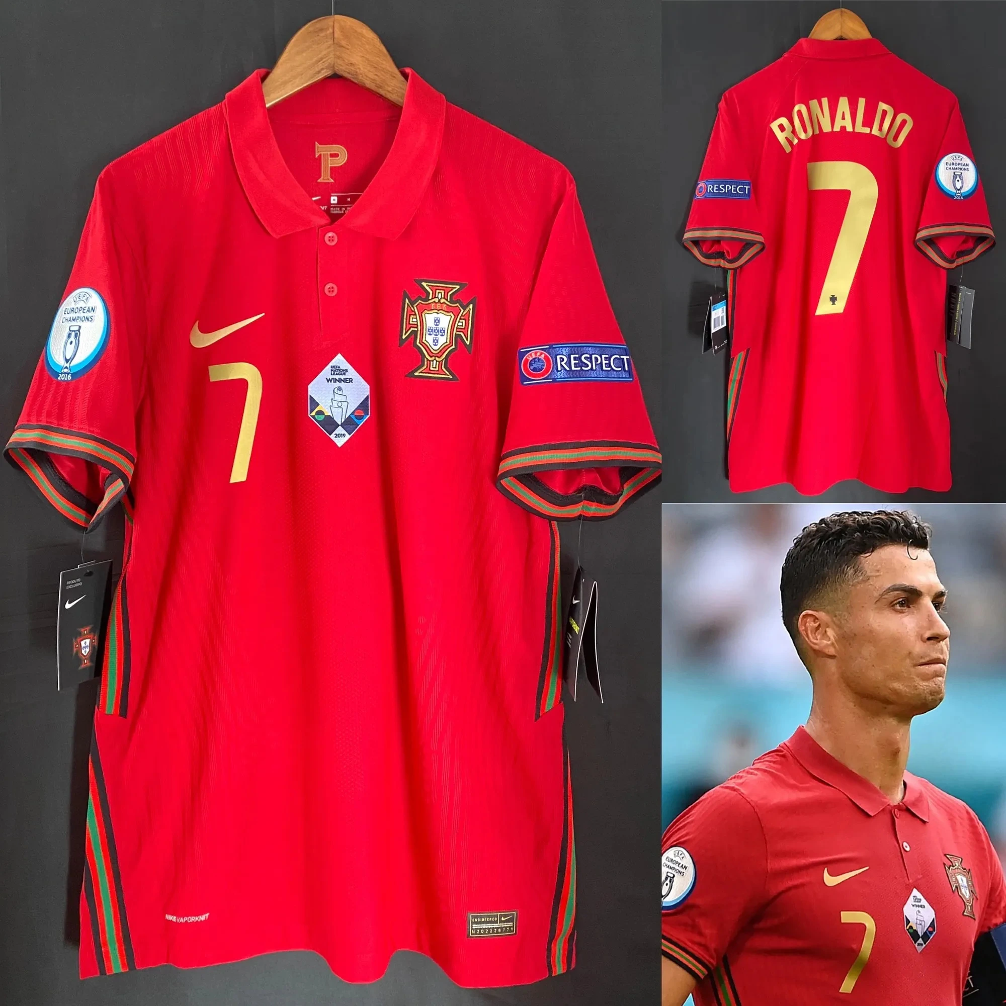 Retro 2020-21 Portugal home football jersey Retro