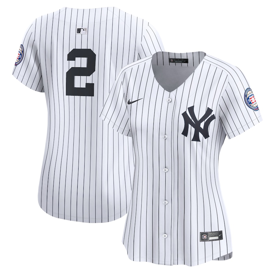 Derek Jeter New York Yankees Women's Home Limited Player Jersey White