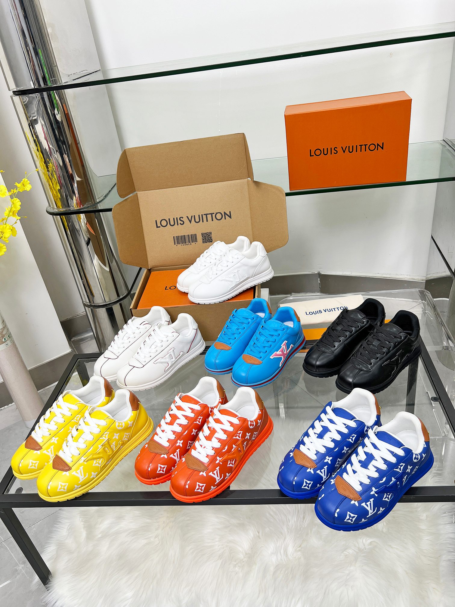 Louis Vuitton LV Trainer Sneaker Yellow Monogram – Leather – Women’s Shoes