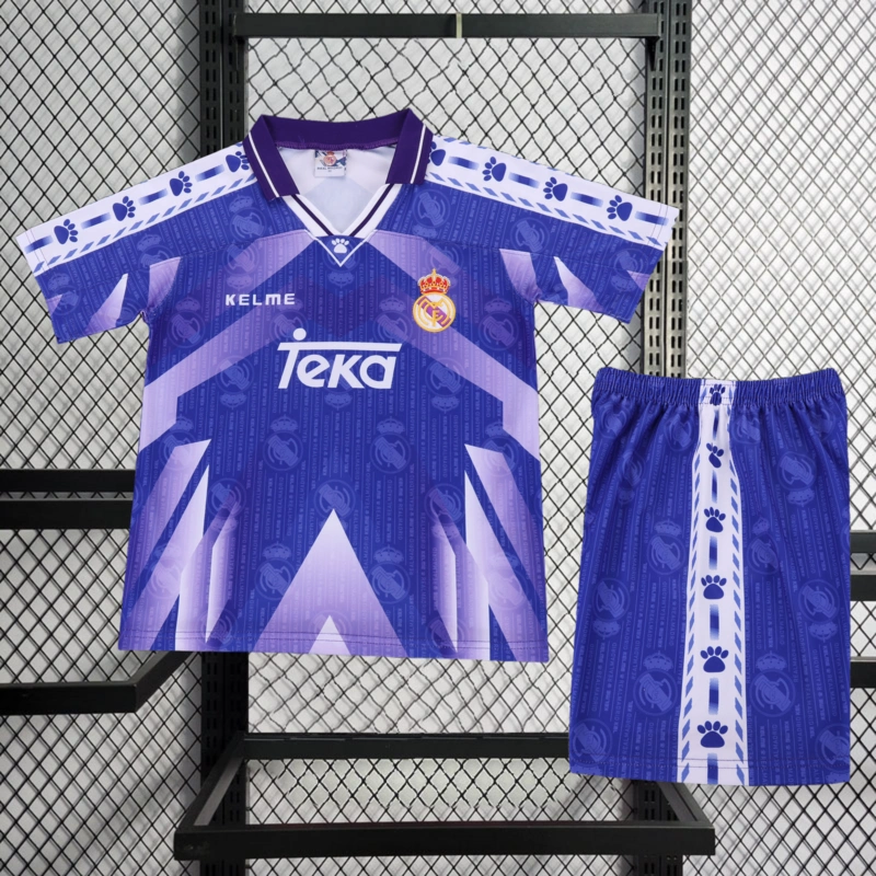 Retro KIDS 1996-97 KIDS Real Madrid away Football jersey retro