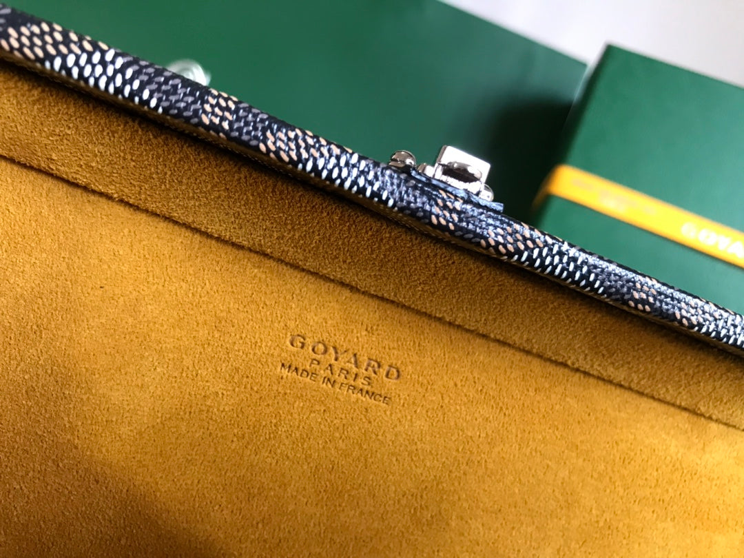 Goyard Grand Hôtel Trunk Bag 24.5cm Black Goyardine Canvas And Calfskin