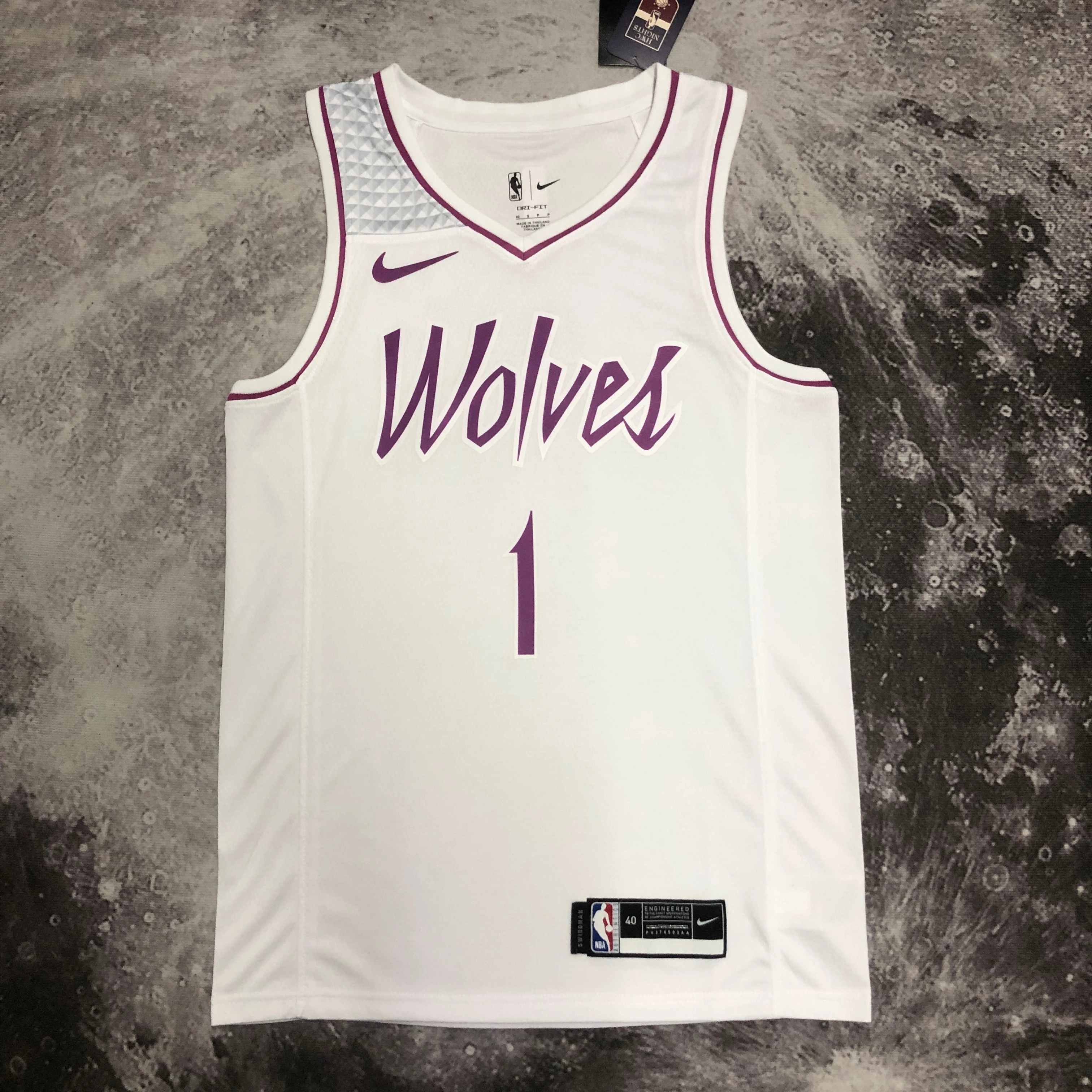 NBA Minnesota Timberwolves 1 Edwards Basketball Jersey
