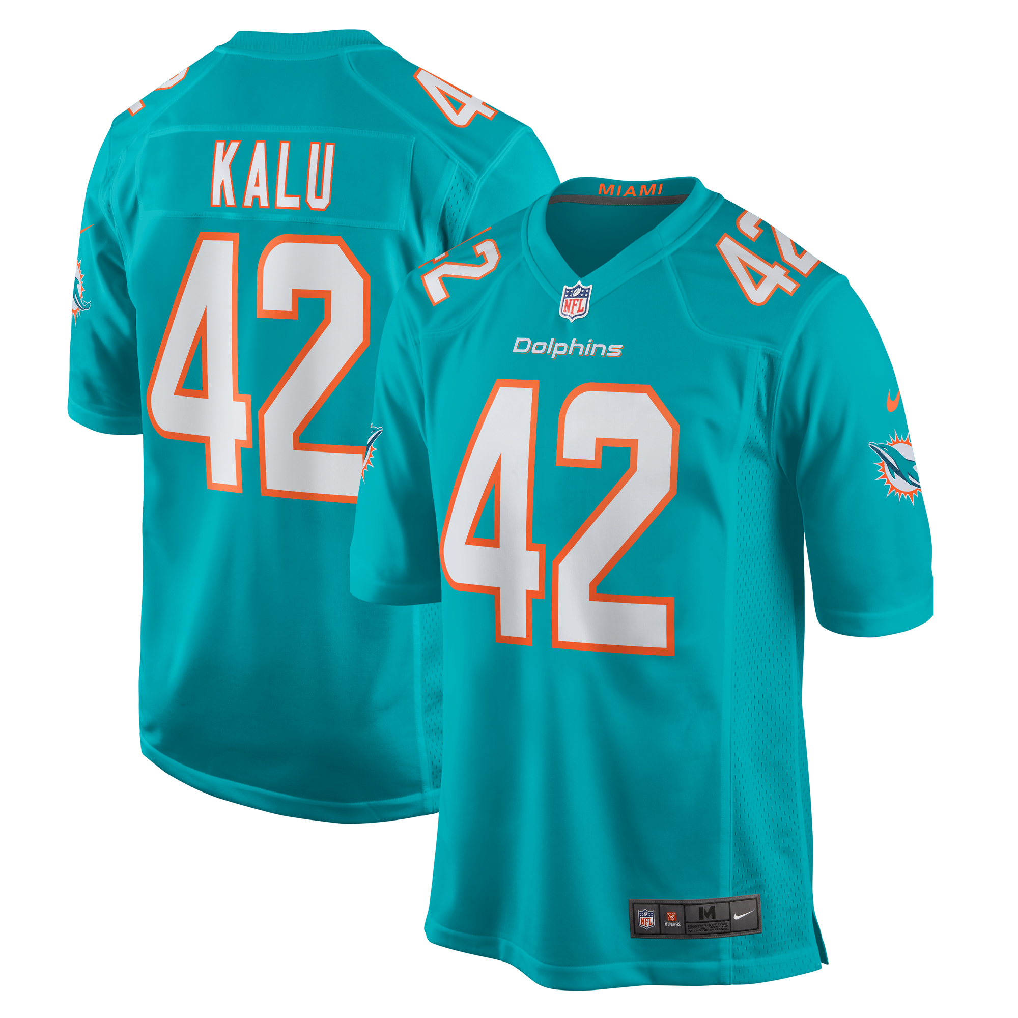 Joshua Kalu Miami Dolphins Nike Team Game Jersey -  Aqua
