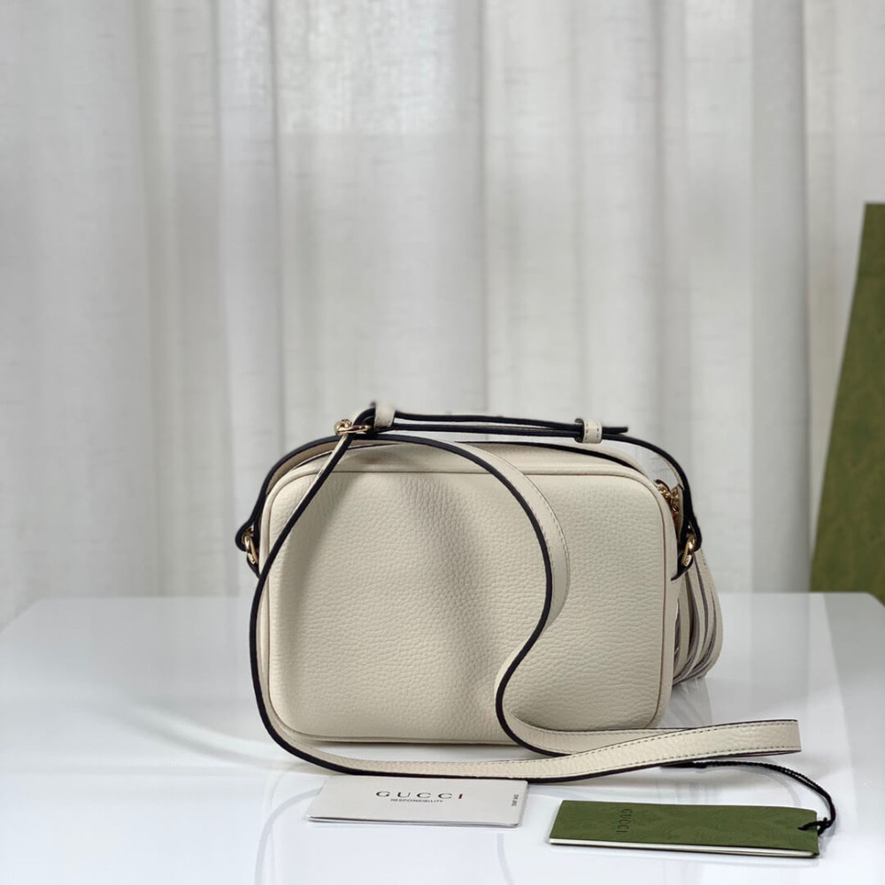 Gucci Soho Small Leather Disco Bag White