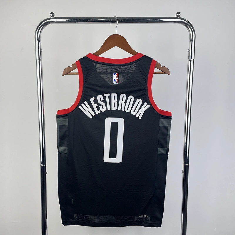 2024 NBA Houston Rockets 0 WESTBROOK Basketball Jersey