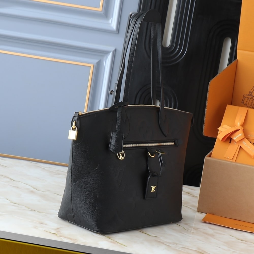 Louis Vuitton Travel Bag Monogram Empreinte Giant Black 34Cm M46357
