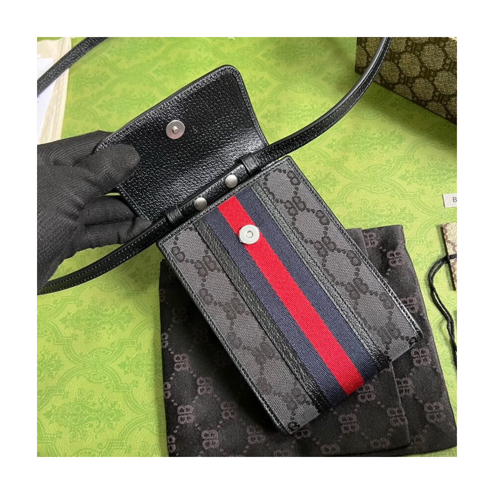 Balenciaga x Gucci Hacker Phone Bag Black