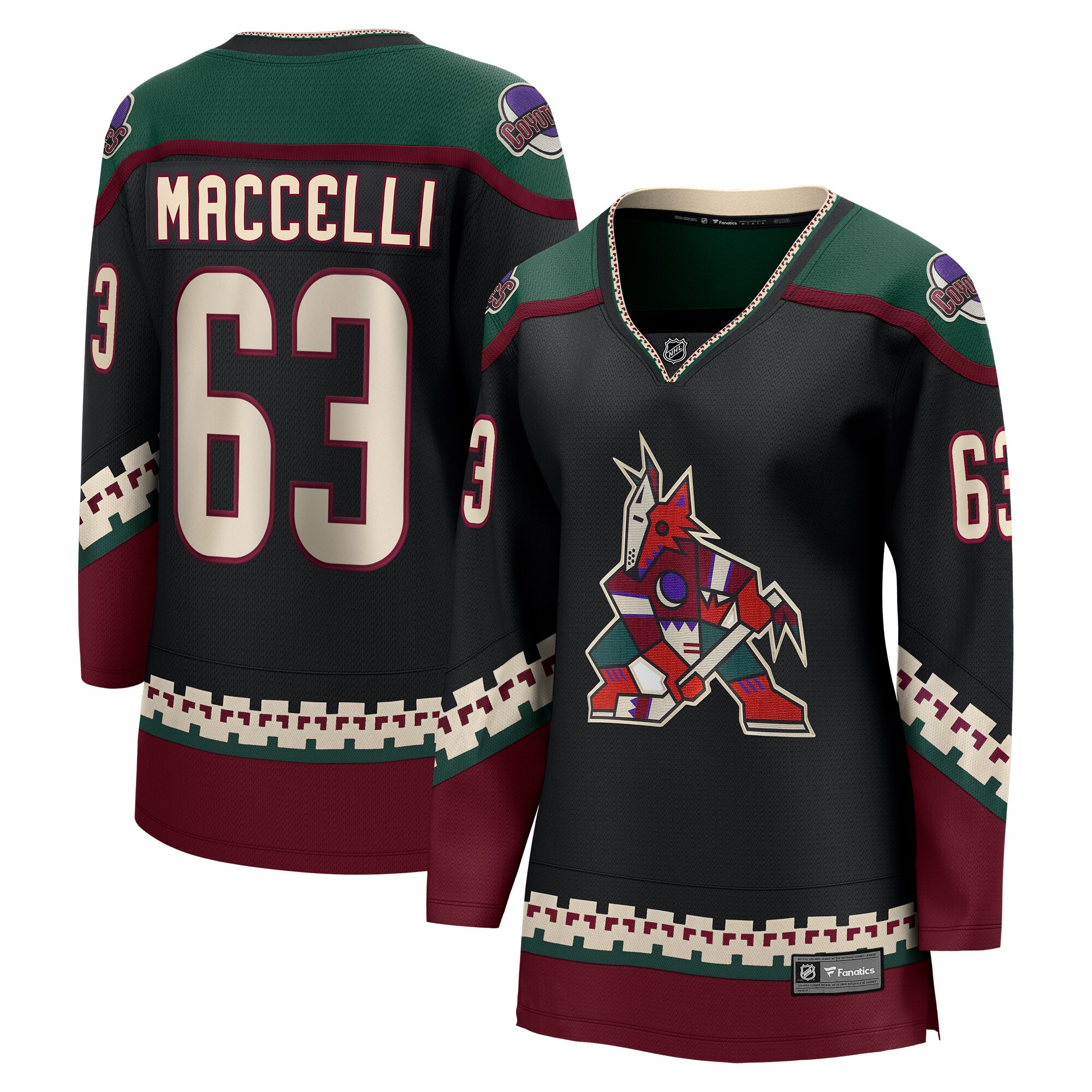 Matias Maccelli Arizona Coyotes Fanatics Women’s Home Breakaway Player Jersey – Black