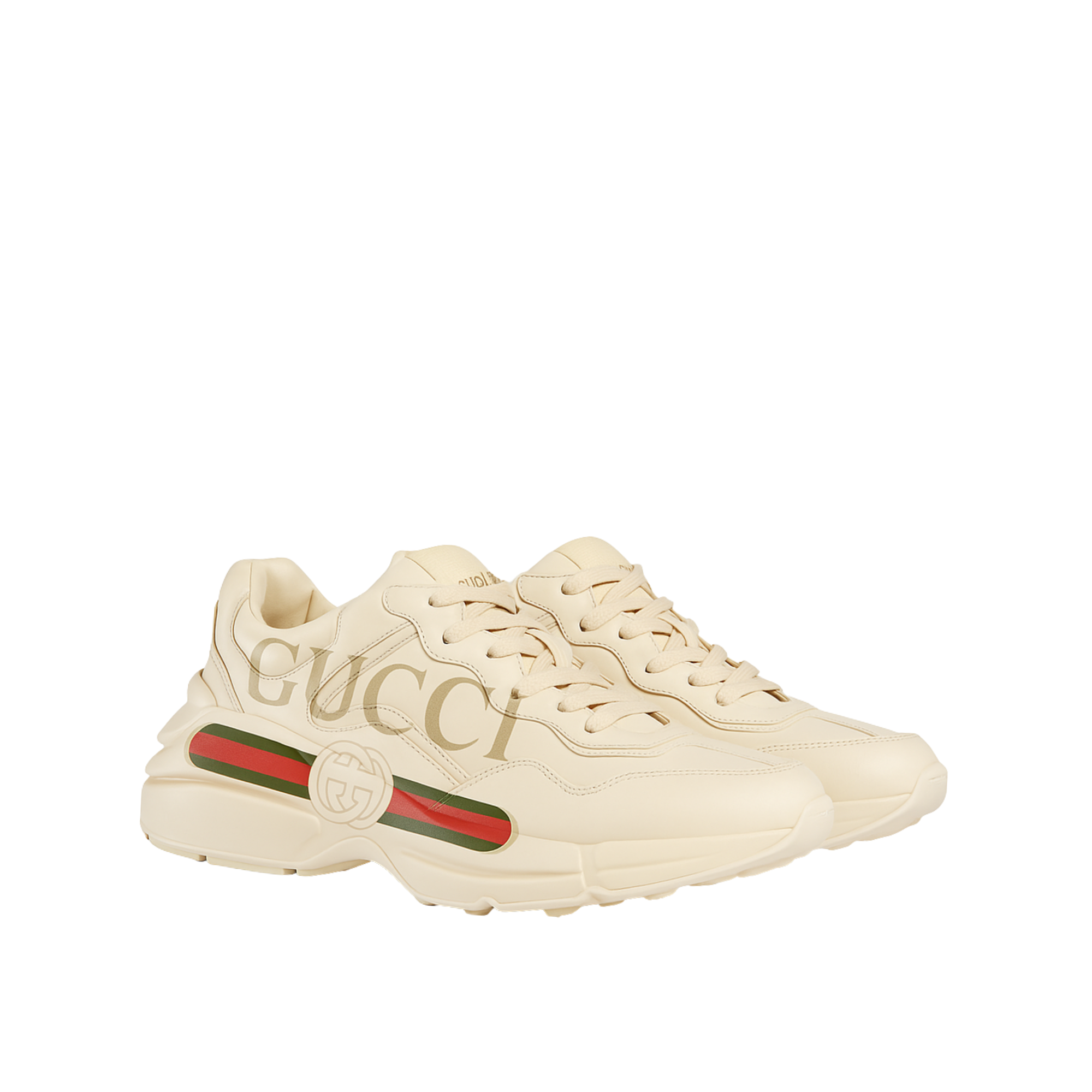 Gucci Women’S Rhyton Gucci Logo Leather Sneaker 528892 Drw00 9522