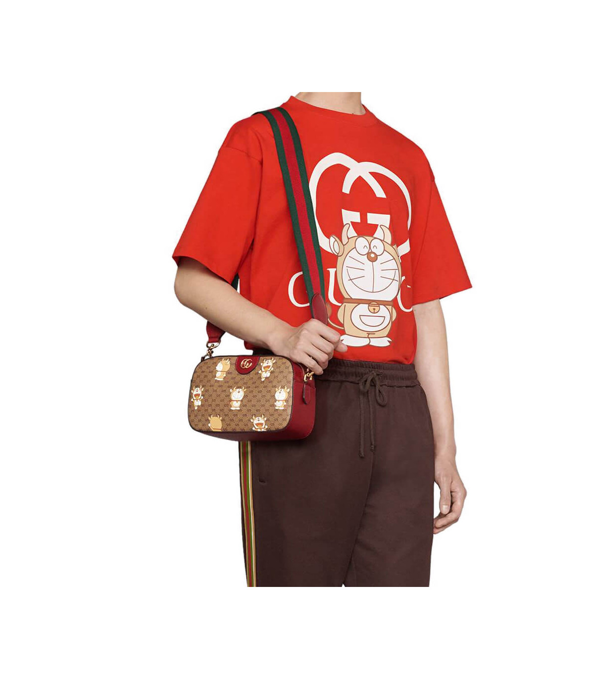 Gucci x Doraemon Small Shoulder Bag ‘Ebony’ 24cm