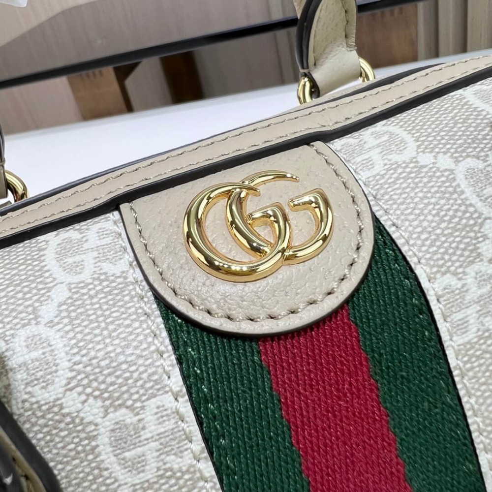 Gucci Ophidia Mini Boston Bag GG Supreme 16.5cm/6.5in