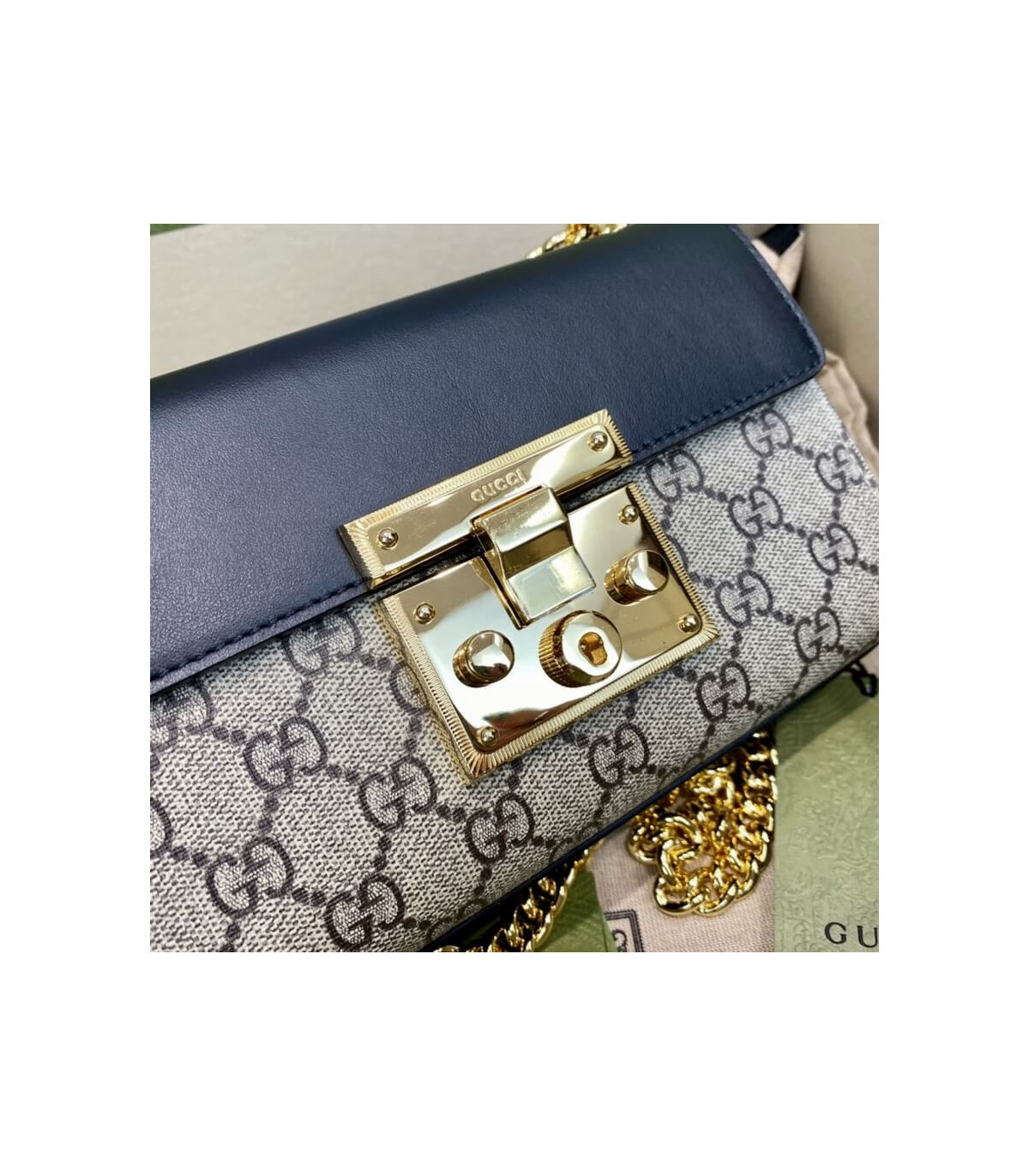 Gucci Padlock Small GG Shoulder Bag Black