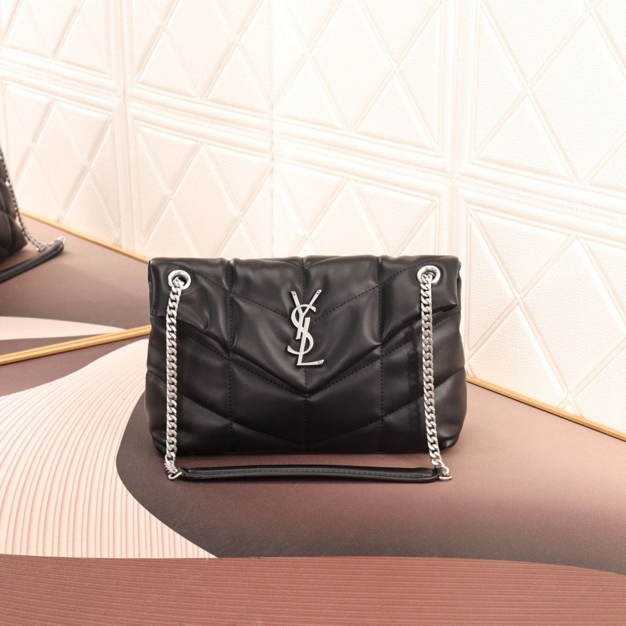 Saint Laurent Puffer Medium Chain Bag In Quilted