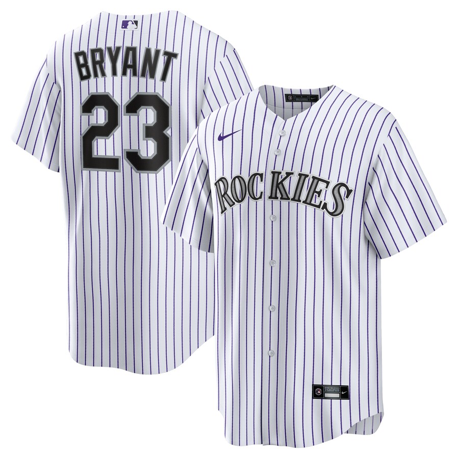 Kris Bryant Colorado Rockies Player Jersey White/Purple