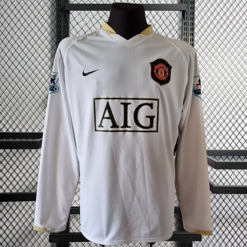 Retro player 2006-07 Manchester United Away long sleeved Football jersey retro