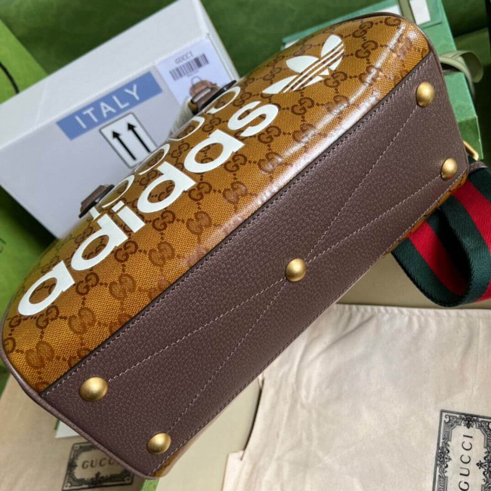 adidas x Gucci Mini Duffle Bag in GG Crystal Canvas