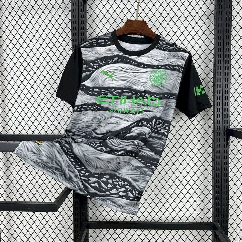 2025-26 Manchester City Black and gray concept version Football jersey