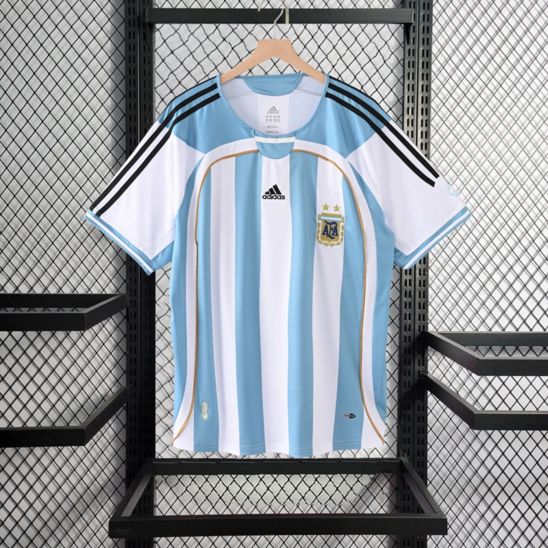 Retro 2006 Argentina home MESSI Football jersey retro