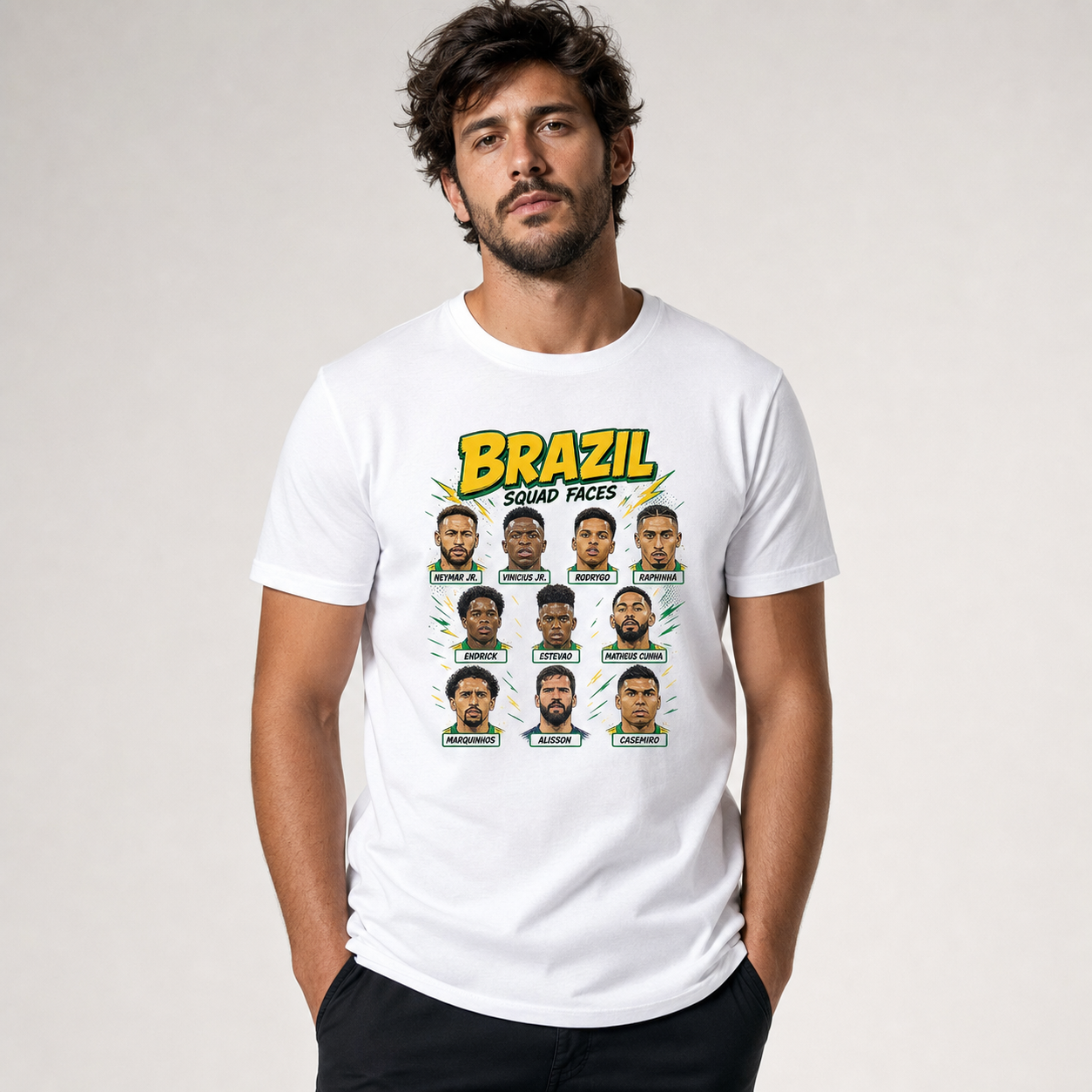 Brazilian Player Pure Cotton T-Shirt – Limited-Time Offer