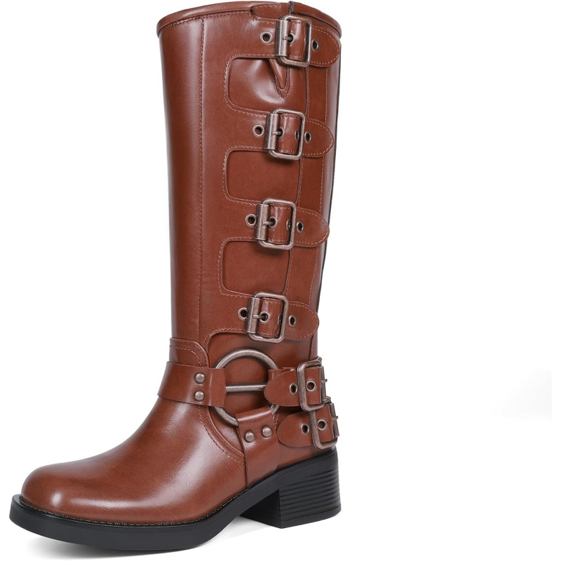 Women's Knee High Riding Boots Side Zipper