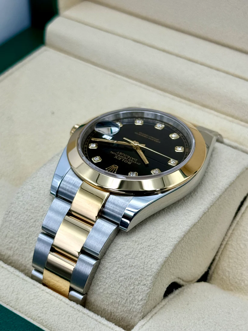 [Superclone] Rolex Datejust 41mm Bright Black Dial Smooth Oyster 126303