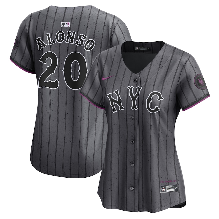 Pete Alonso New York Mets Women's 2024 City Connect Limited Player Jersey Graphite