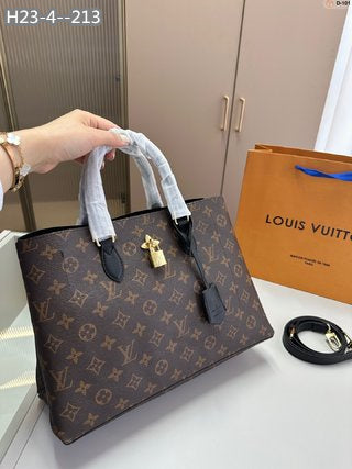 Louis Vuitton Flower Tote Bag 34Cm Brown M43550