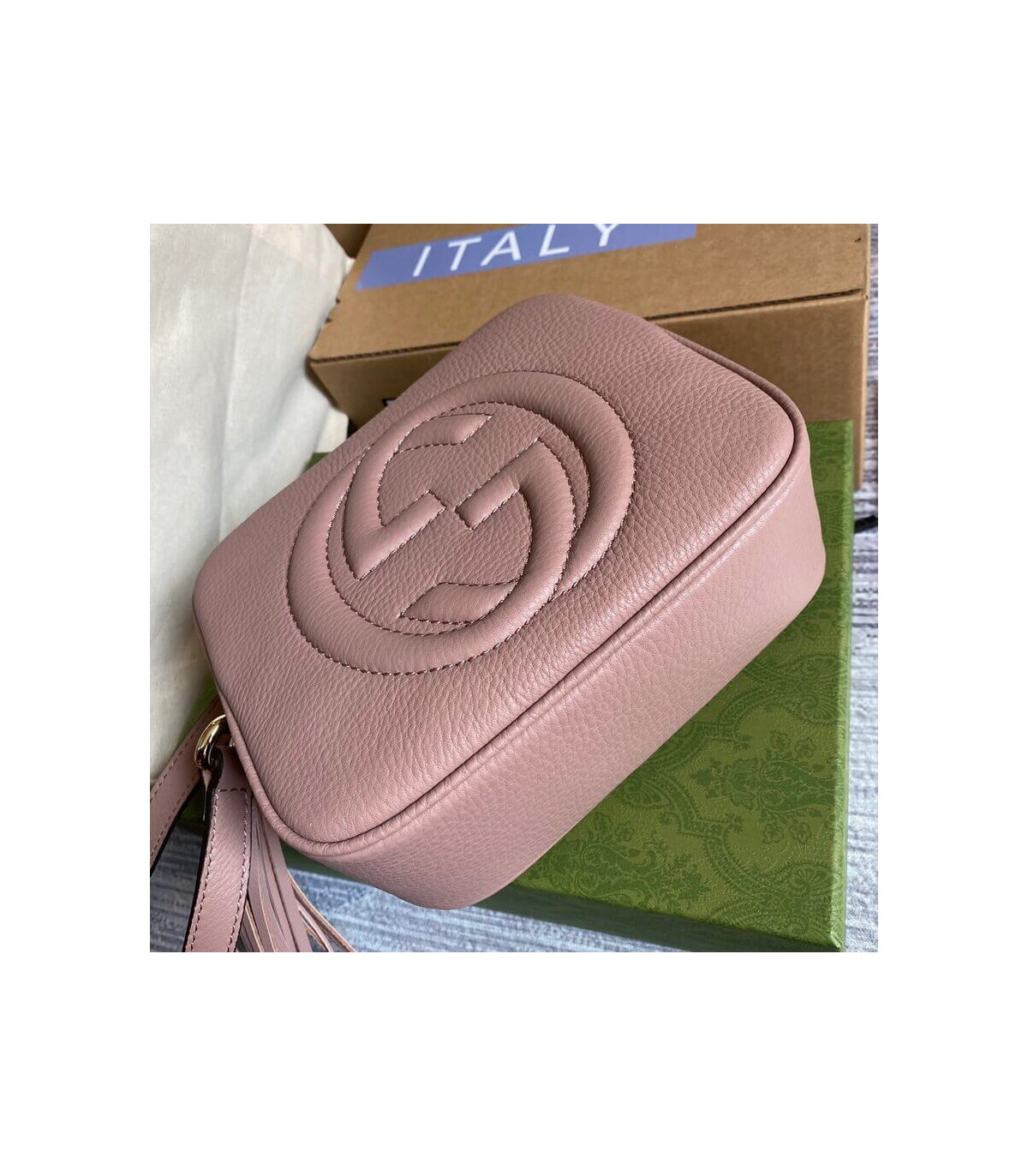 Gucci Soho Small Leather Disco Bag Pink