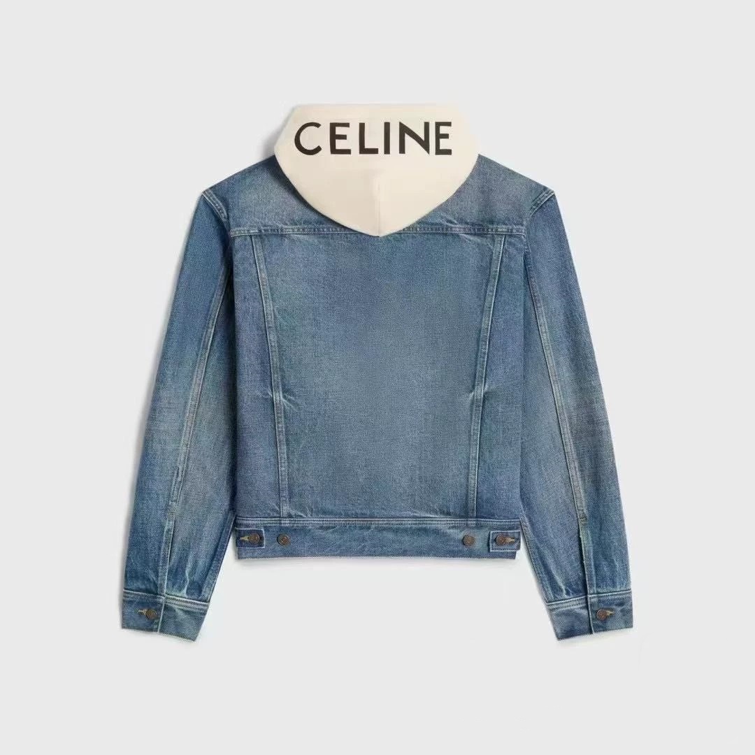 Celine trucker jacket in union wash denim