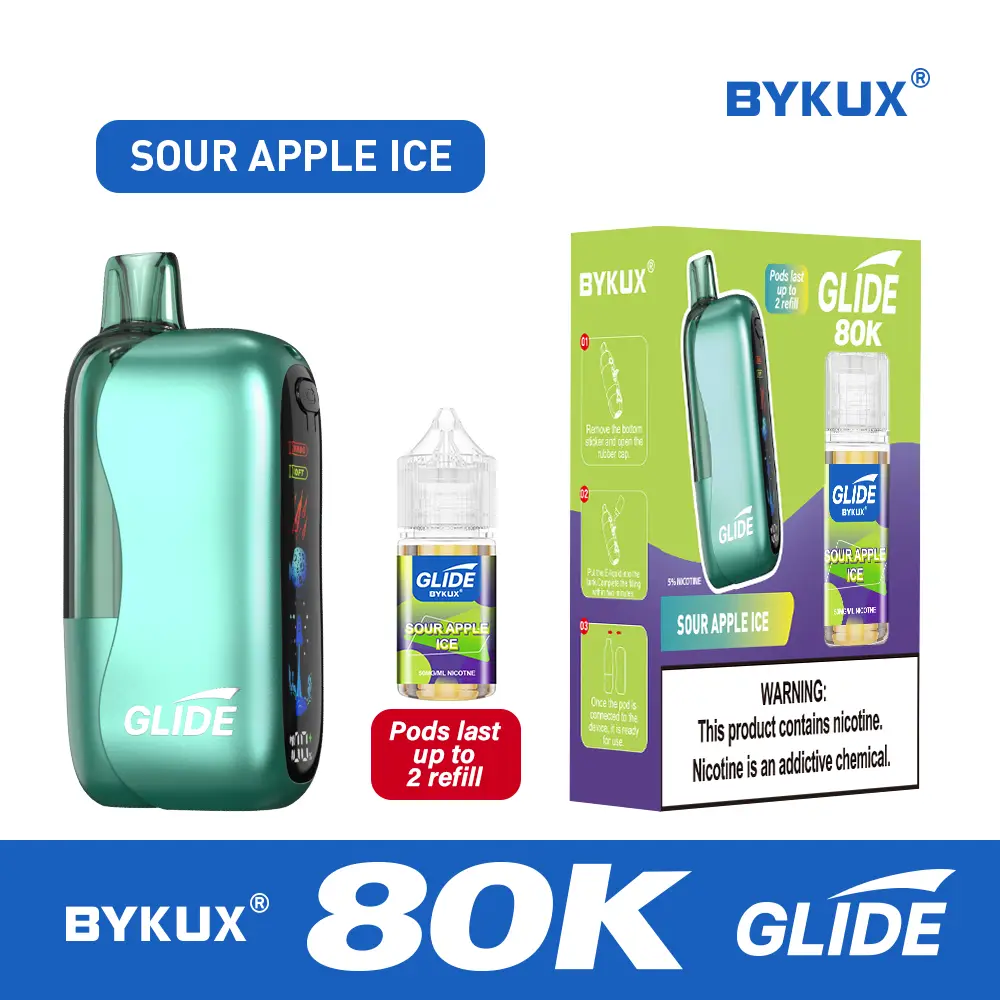 BYKUX GLIDE 80K Puffs 5% Nicotine Replaceable Vape Kit