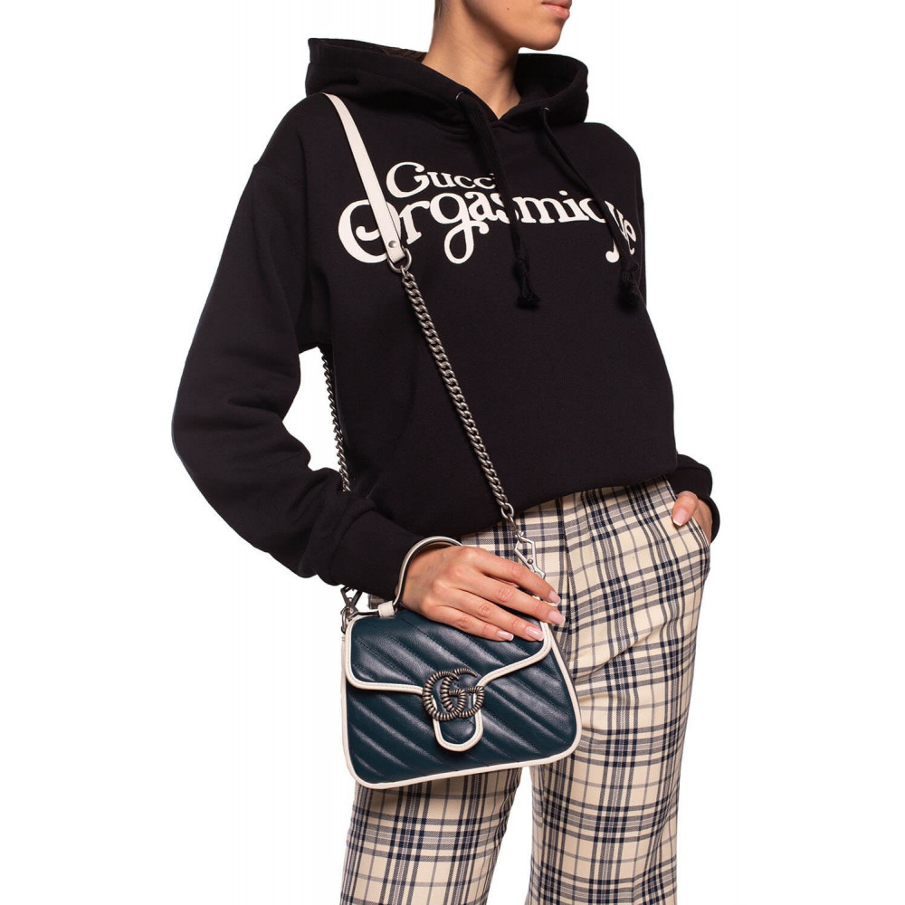 Gucci GG Marmont Mini Top Handle Bag Blue