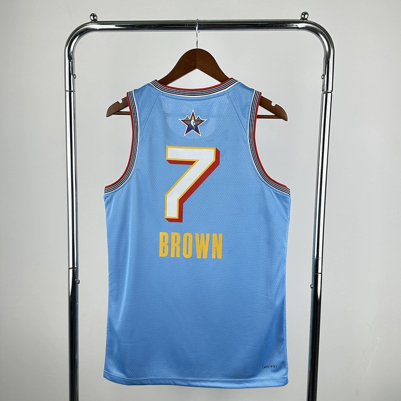 2025 NBA All Star Game 7 BROWN Basketball Jersey