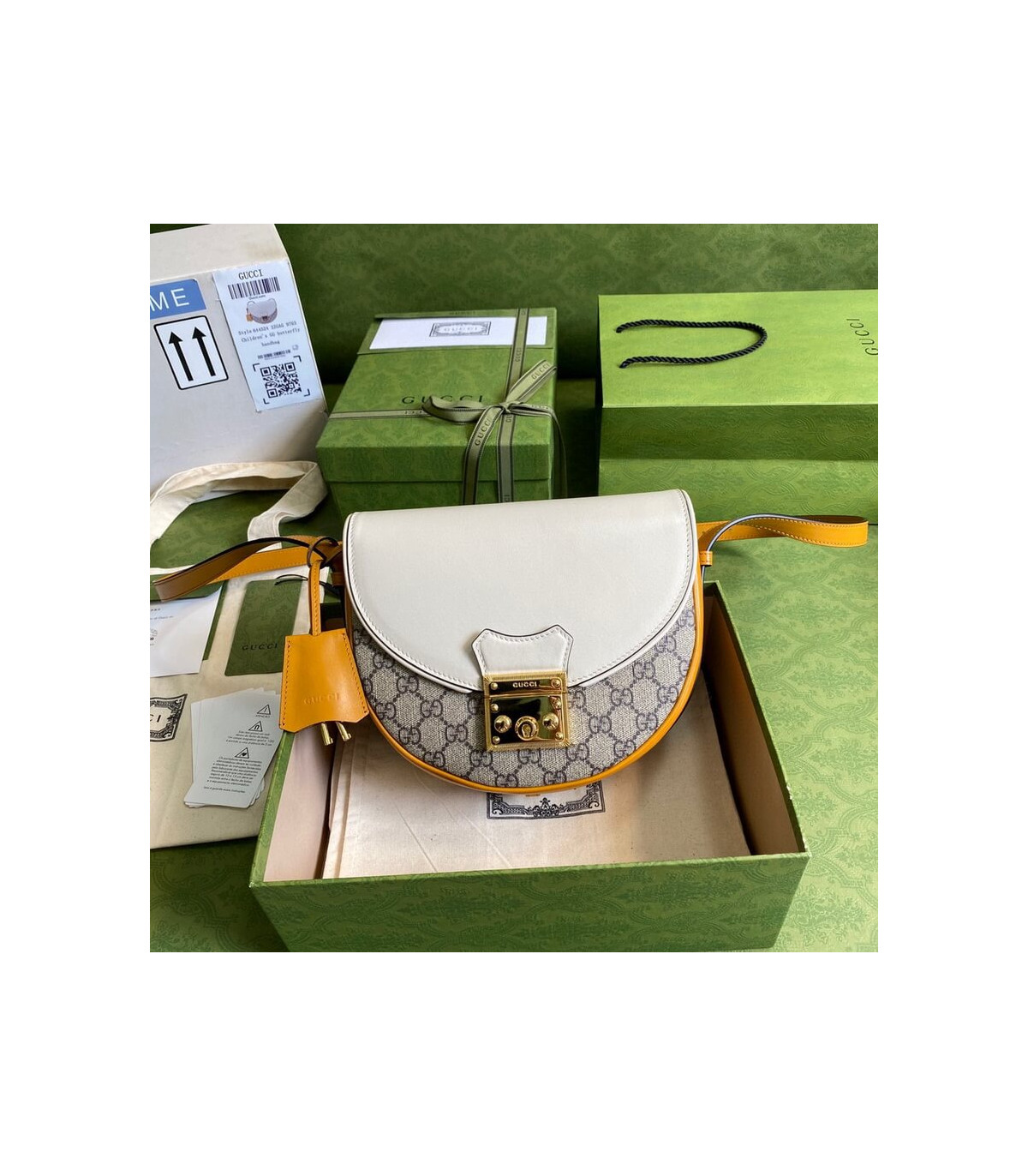 Gucci Padlock Small Shoulder Bag White