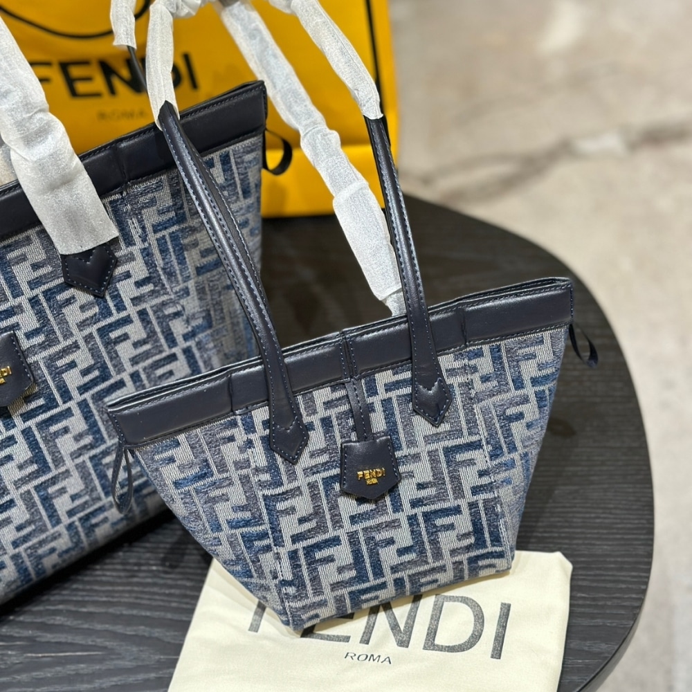 Fendi Origami Mini Transformable Bag Dark Blue 16Cm