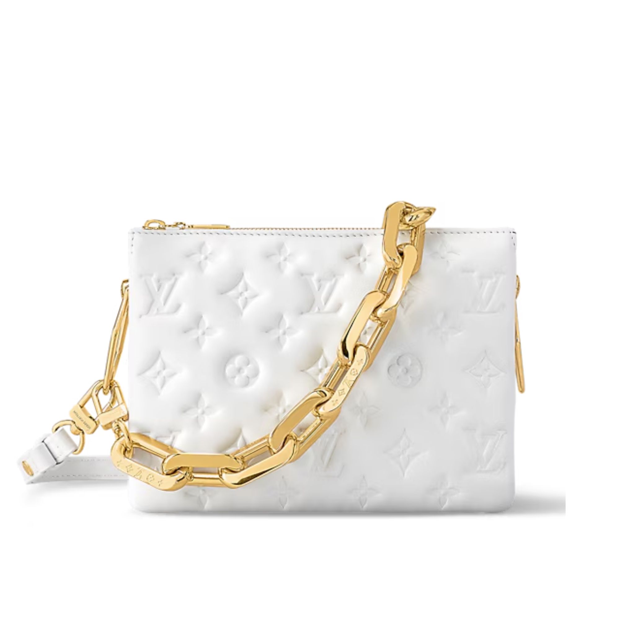 Louis Vuitton Coussin BB 22cm/8.7in Monogram Empreinte Leather White M20770 – Women