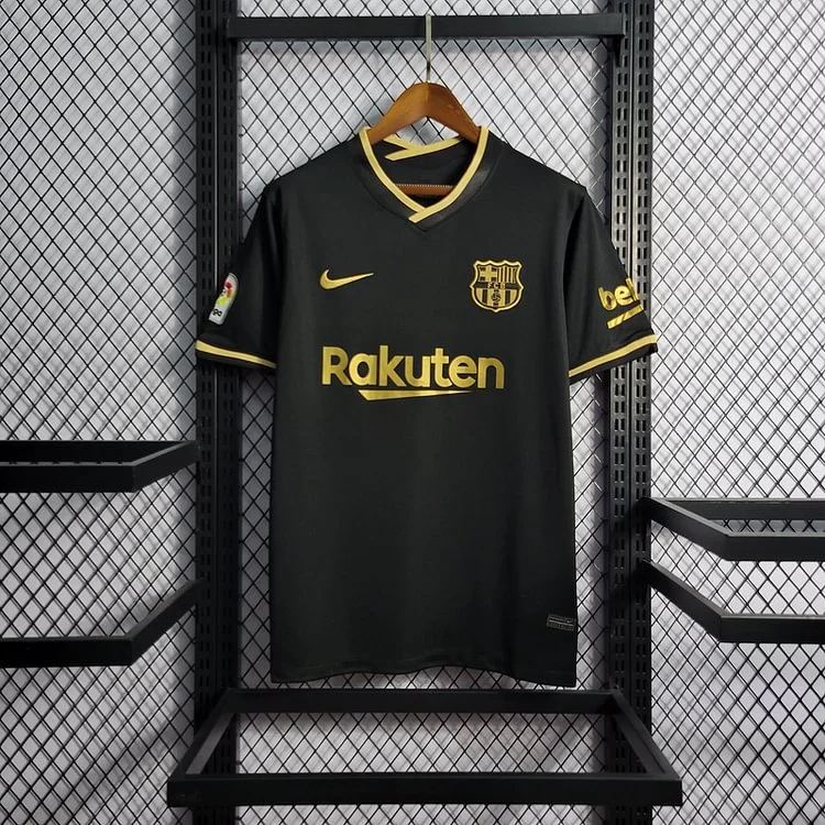 Retro 2020-21 Barcelona Black Away MESSI PIQUE DEMBELE JORDI AIBA GRIZMANN Football jersey retro