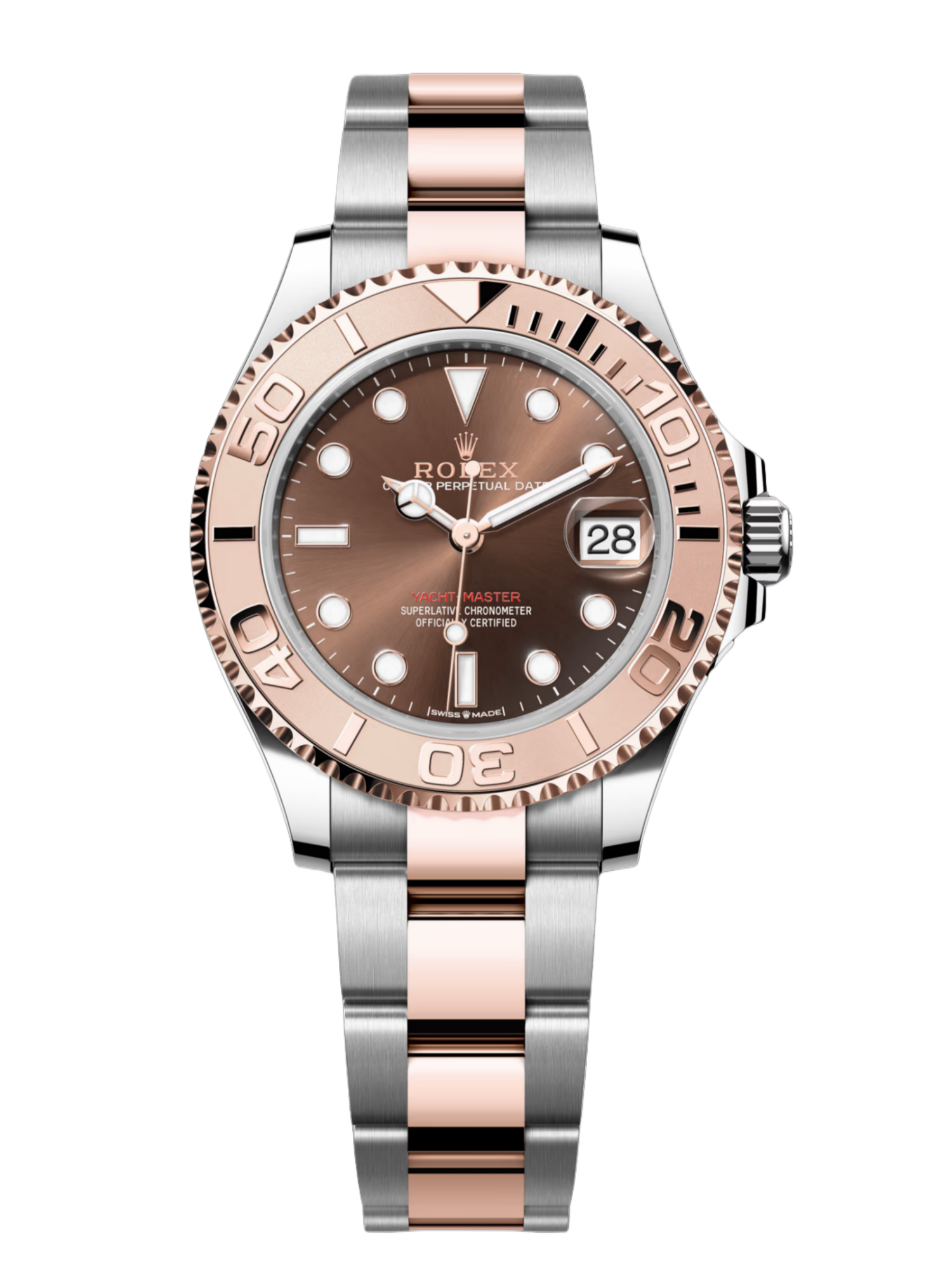 【Super Clone】Rolex Yacht-Master 268621 Everose Bezel Chocolate Dial 37mm Unisex Replica Watch