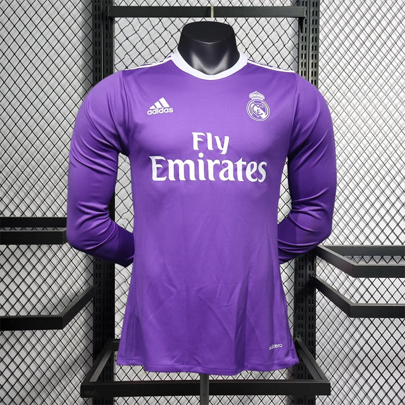 Retro Player 2016-17 Real Madrid Away Long Sleeve Football jersey retro