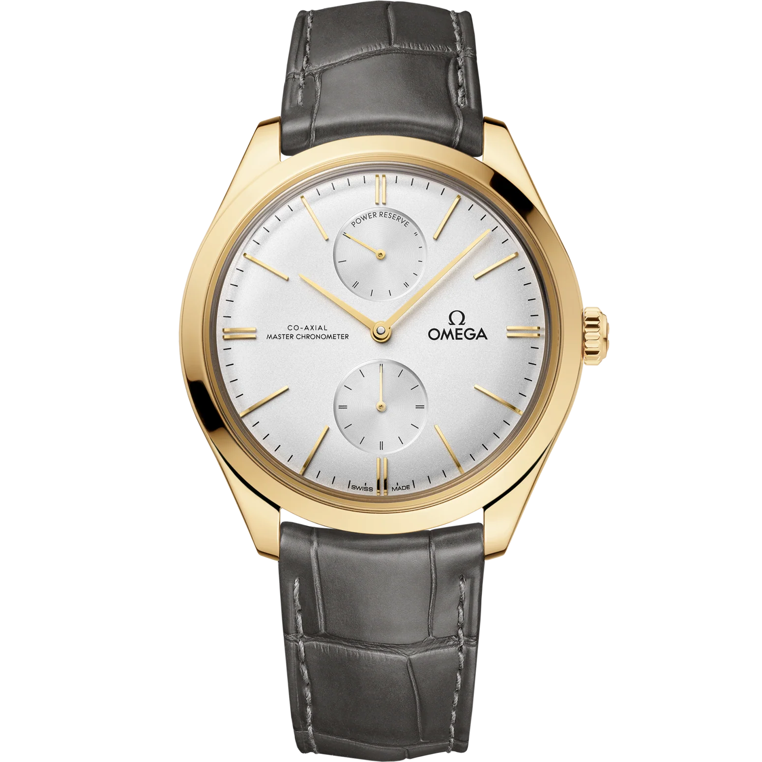 Omega De Ville Trésor 40mm Silver Dial 18k Yellow Gold Strap 435.53.40.22.02.001