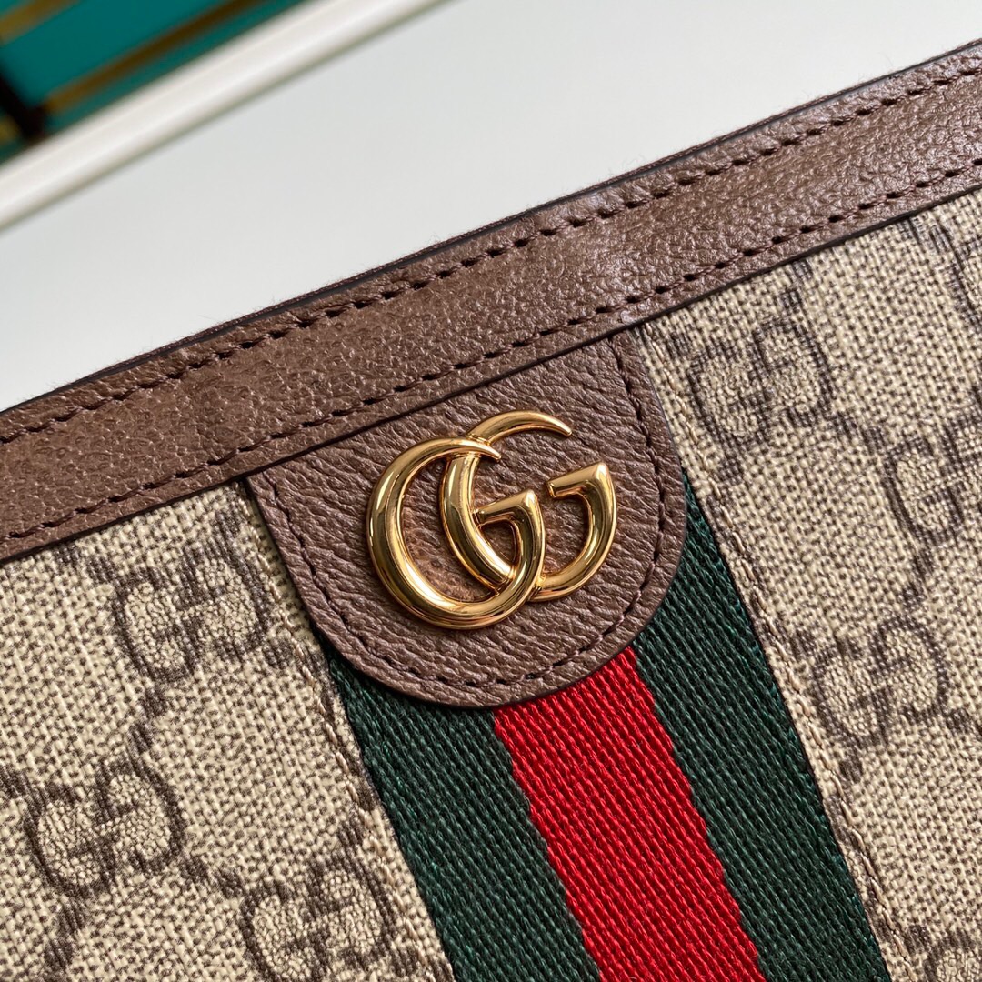 Gucci Ophidia Zip Around GG Supreme Wallet Brown 19cm 523154 96IWG 8745